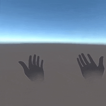 Hand raycasting interaction
